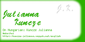 julianna kuncze business card
